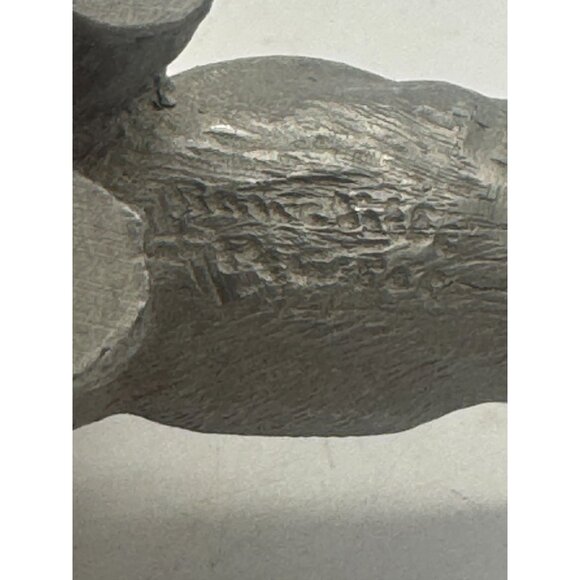 Miniature Rawcliffe Pewter Dog Figurine St Bernard Newfoundland Newfie with Tong - Picture 5 of 7